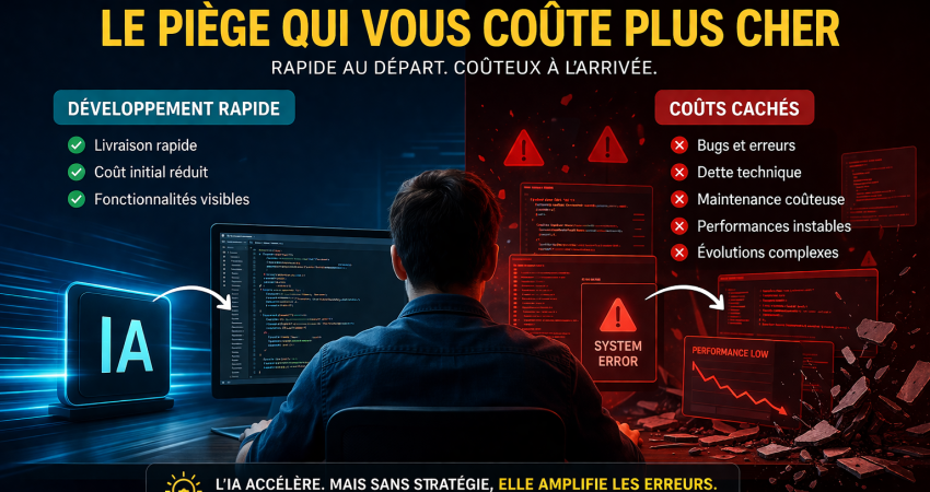 développement web pas cher avec IA et coûts cachés